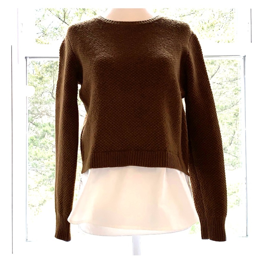 JCrew sweater with attached shirt - Picture 1 of 8